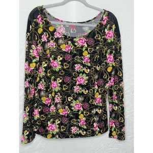 Betsey Johnson Secret Gardan Floral Top Size XL